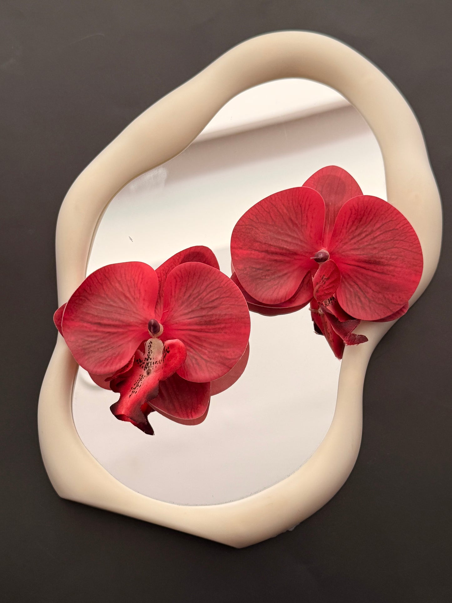 Boucles fleur rouge