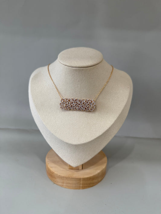 Collier rose gold strass