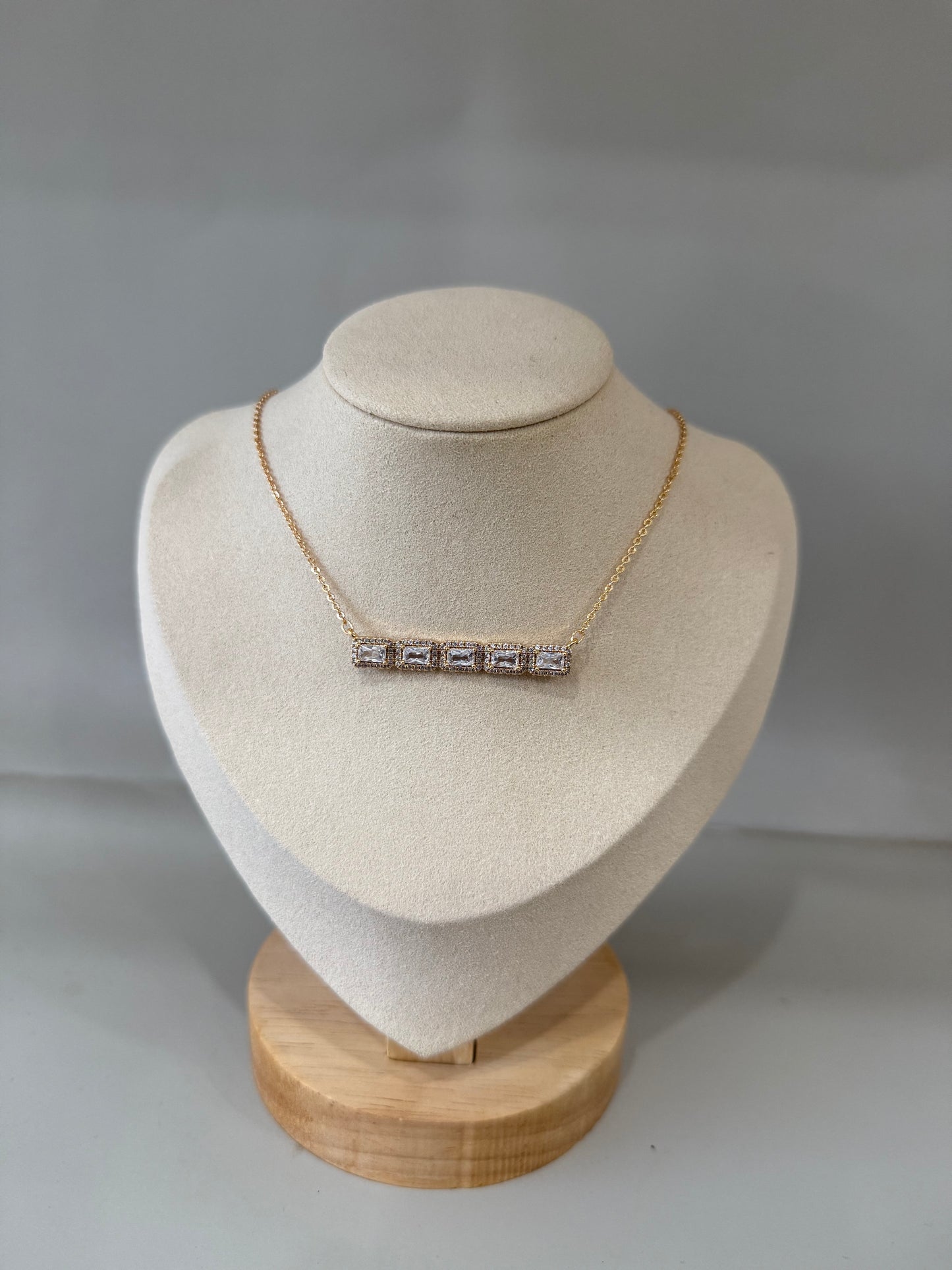 Collier strass rose gold