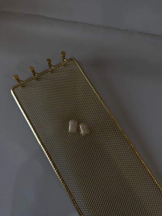 Boucles carré à strass