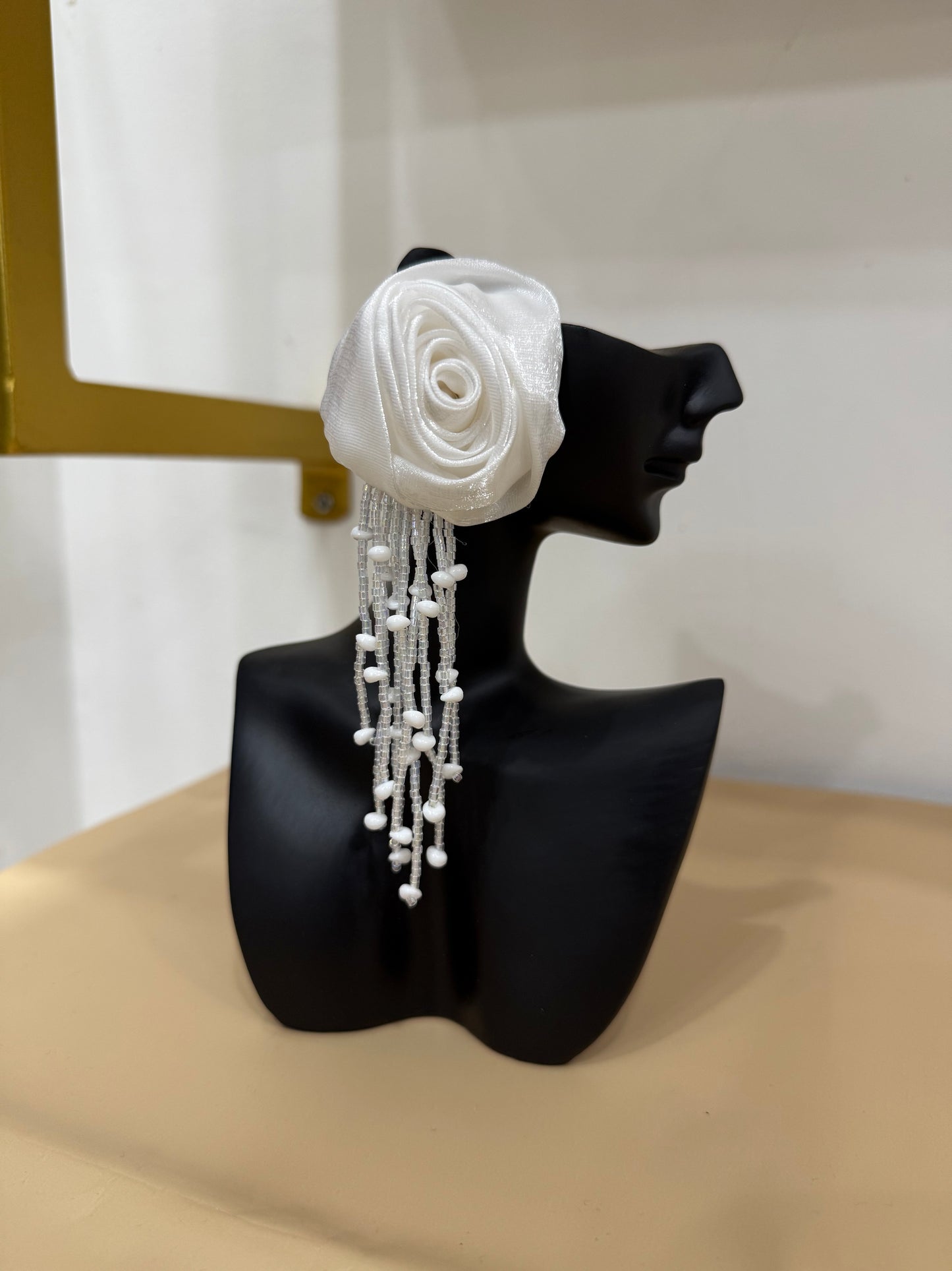 BOUCLES FLEUR ET PERLES