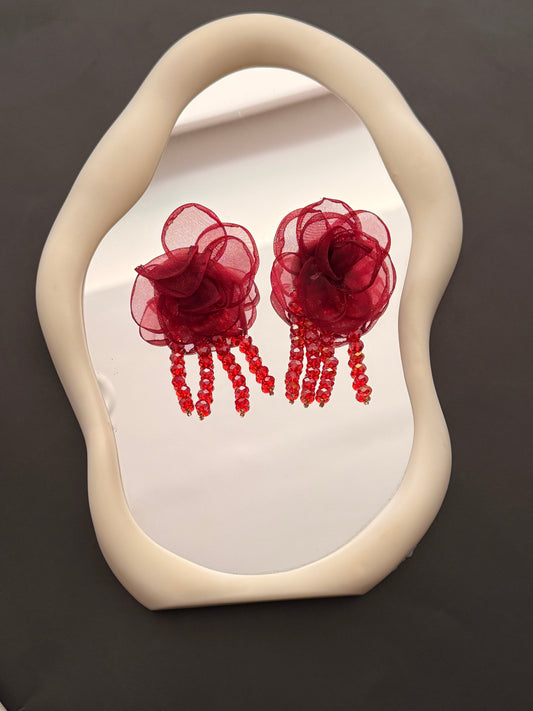 Boucles perle strass