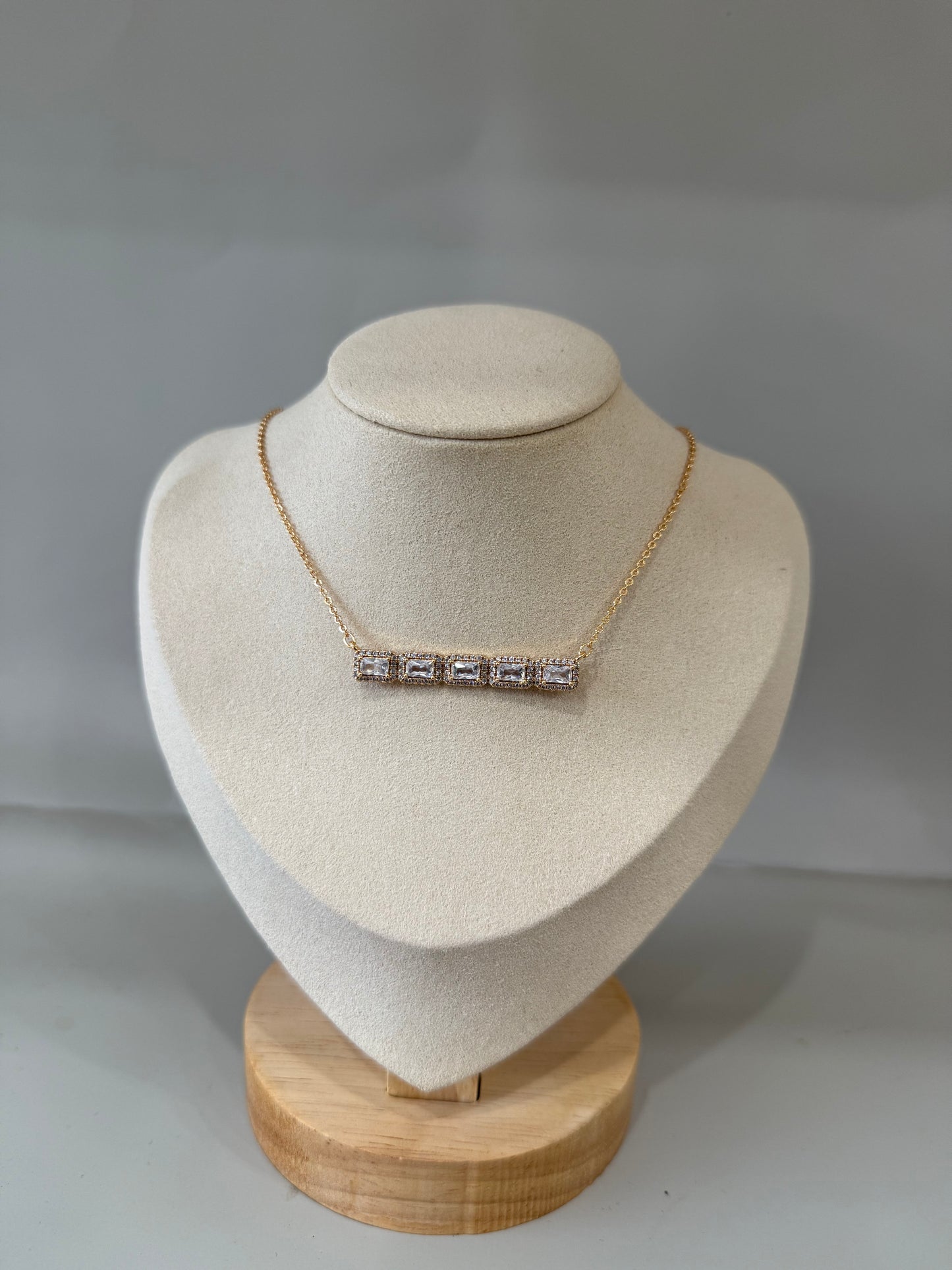 Collier strass rose gold