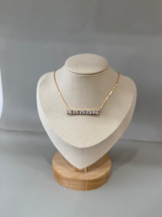 Collier strass rose gold