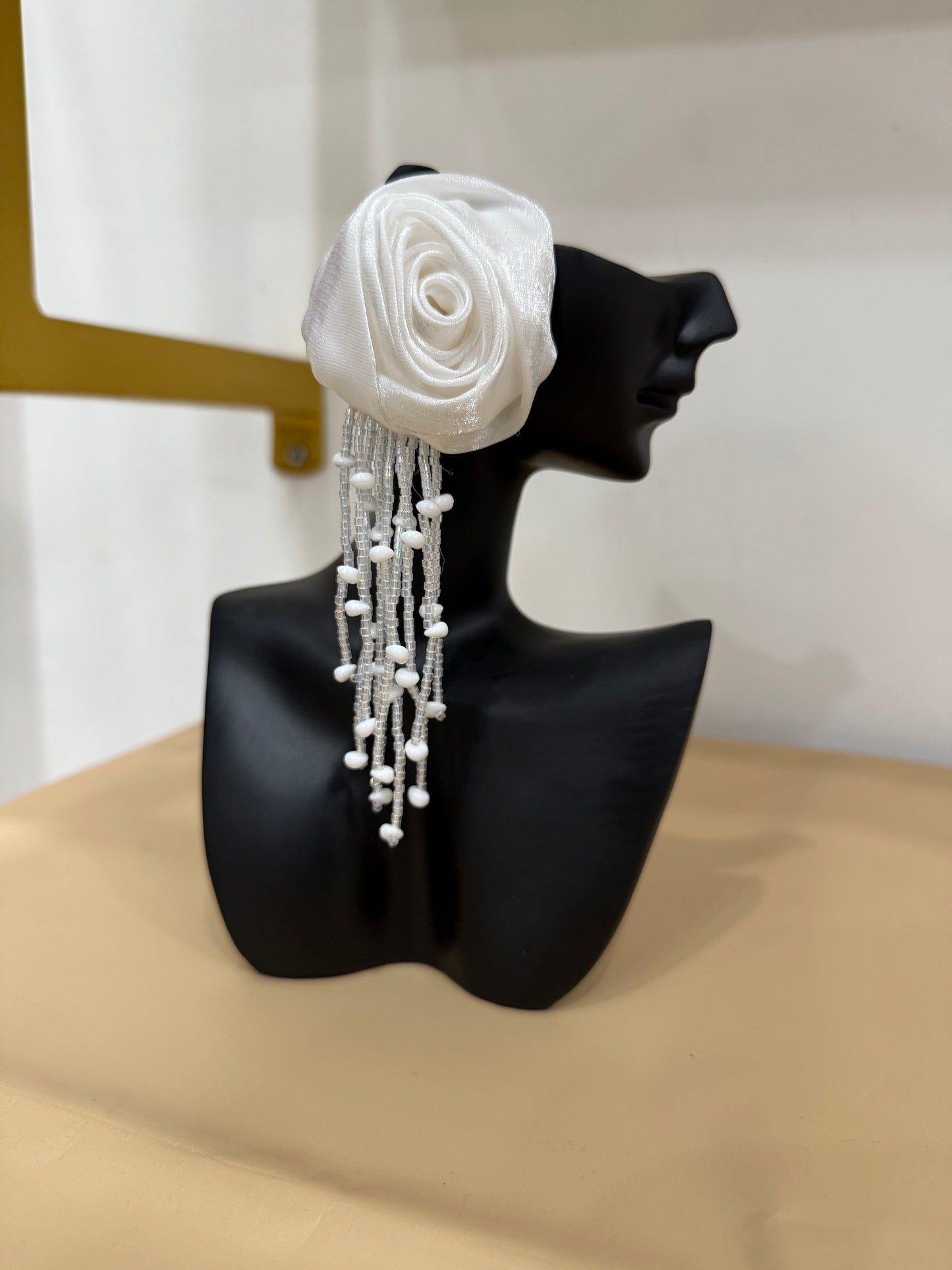 BOUCLES FLEUR ET PERLES