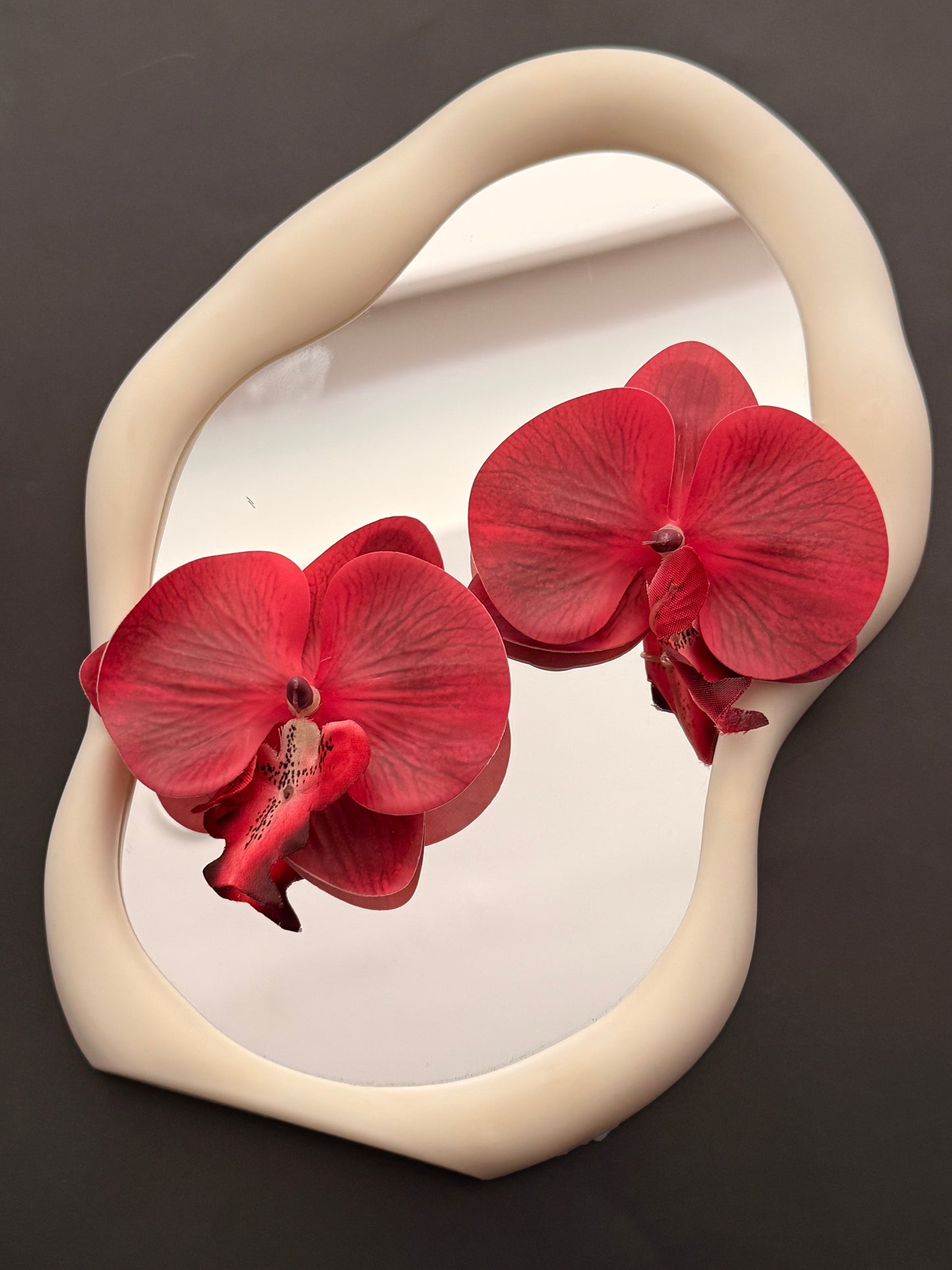 Boucles fleur rouge