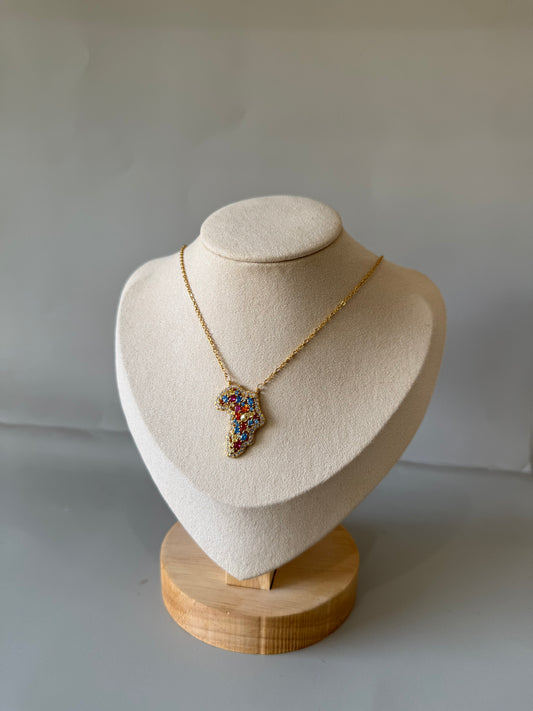 Collier Afrique multicolore